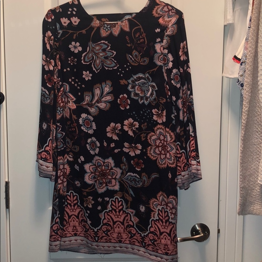 Ecote Navy Floral Dress
